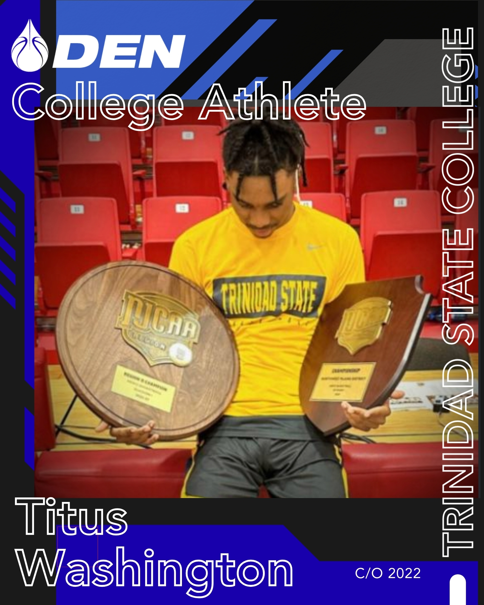 Denver Rain Alumni, College Athlete, Trinidad State College, Titus Washington