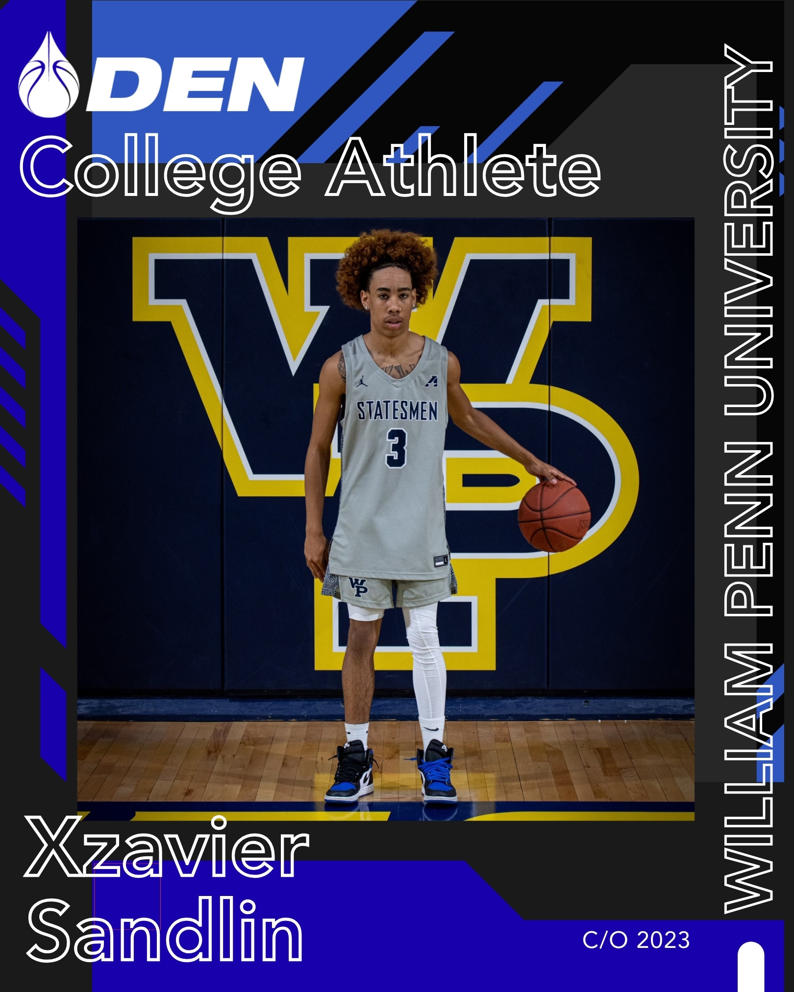 Denver Rain Alumni, College Athlete, William Penn University, Xzavier Sandlin